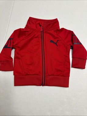 Puma Baby Full Zip Jacket Red Black Size 3/6 Months